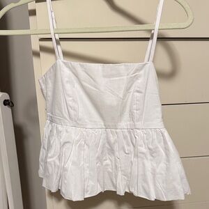 White Pleated Women's Top